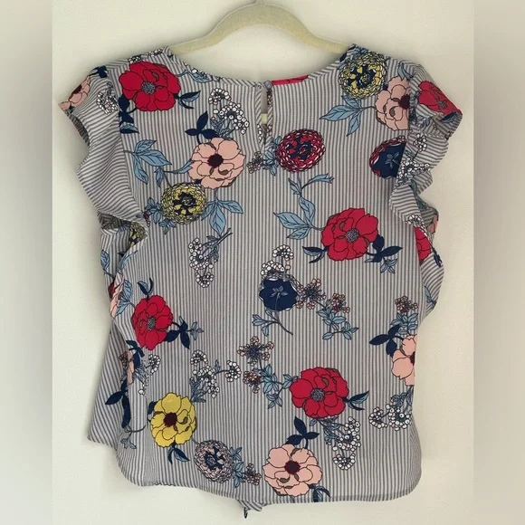 Monteau Floral Blouse Top - Picture 2 of 3